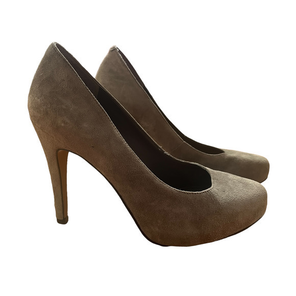 JS by Jessica Simpson Medium Tan Suede Pumps. Women's Size 6M Heels‎ - Picture 3 of 8